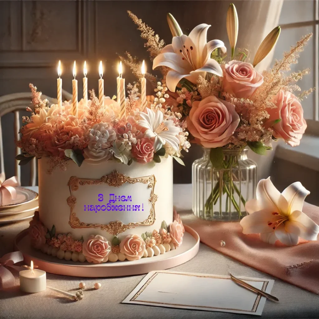 листівка з днем народження для жінок