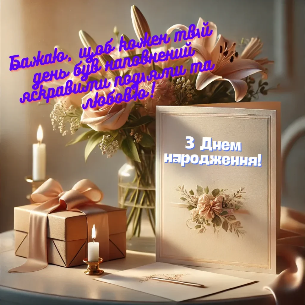 привітання з днем народження в картинках для жінки